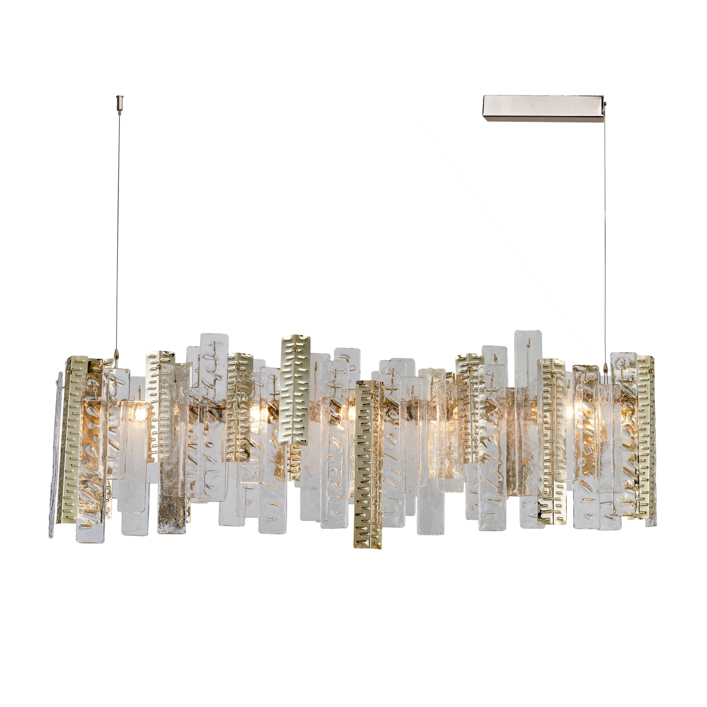 95 cm linear chandelier with spear