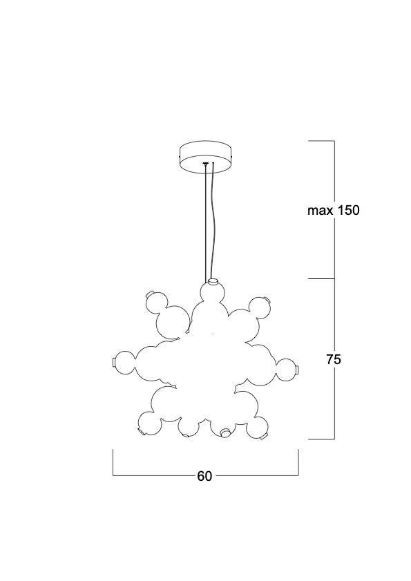 Bonbon 14 sleeve chandelier