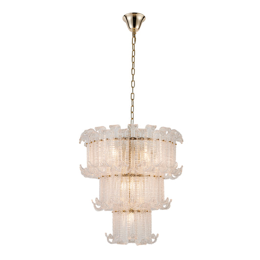 Venezia Kristal Camlı Yuvarlak Avize