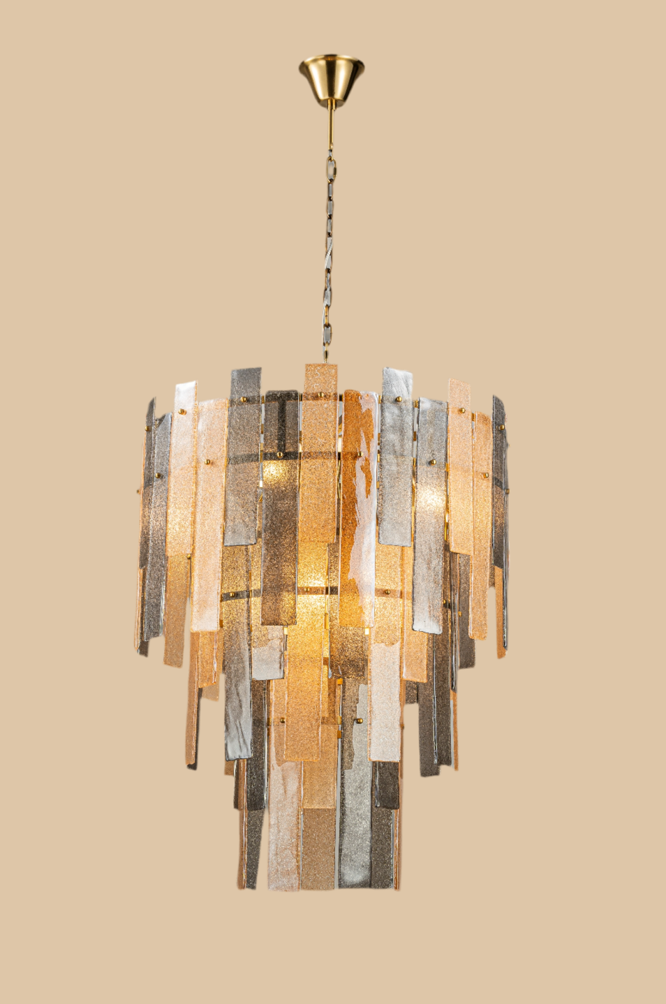 95 cm linear chandelier with spear