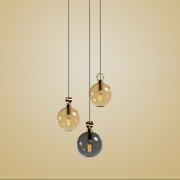 Globe Pirinç Detaylı Üçlü Set - Yuvarlak