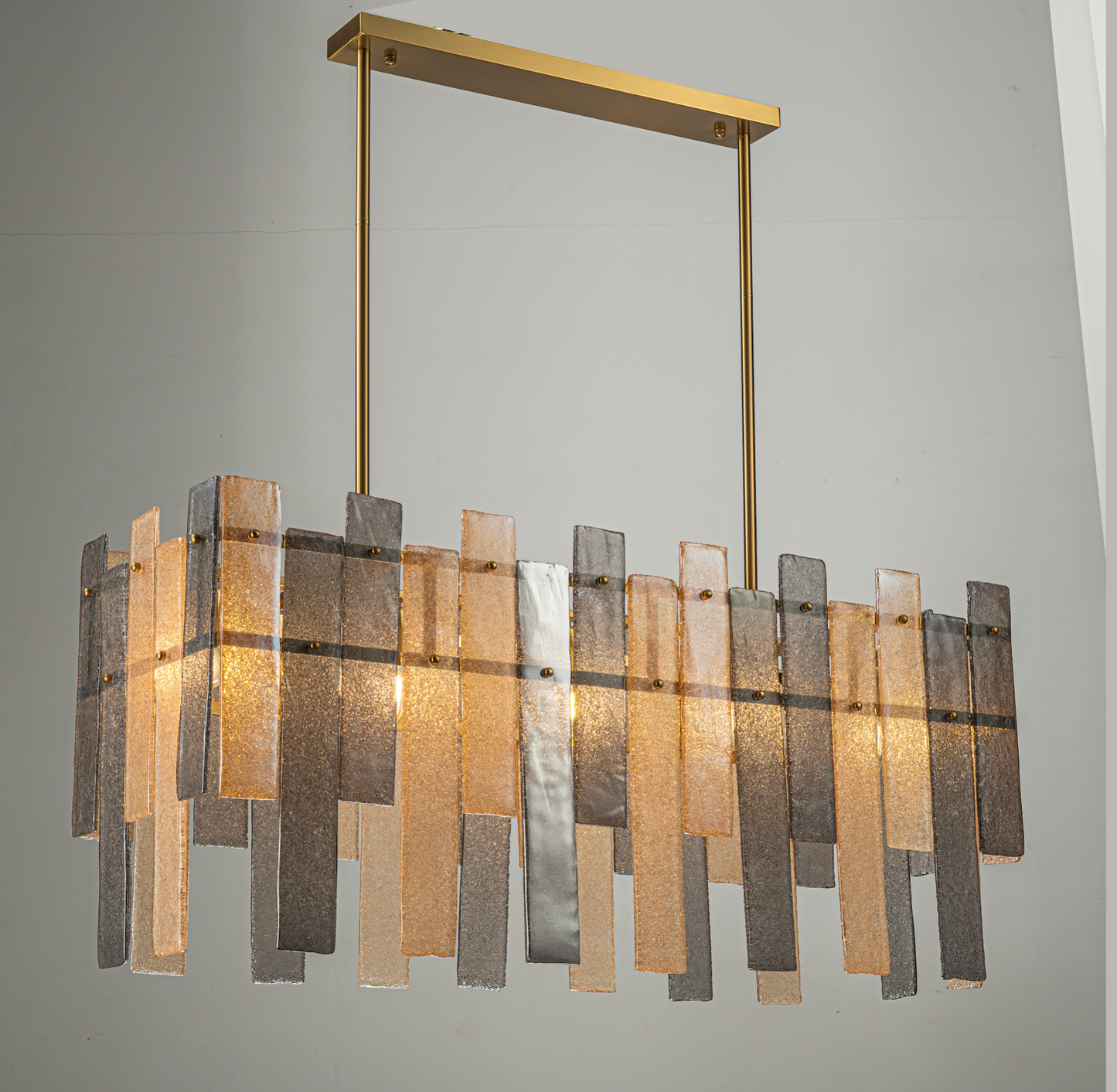 95 cm linear chandelier with spear