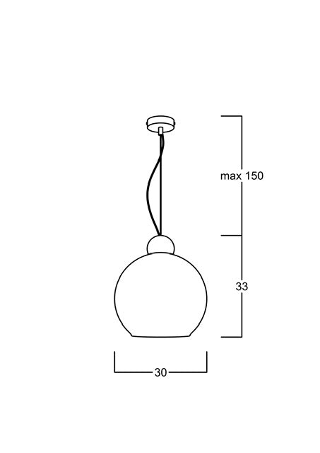 Globe Sarkıt Mat Pirinç Bal - 30 CM