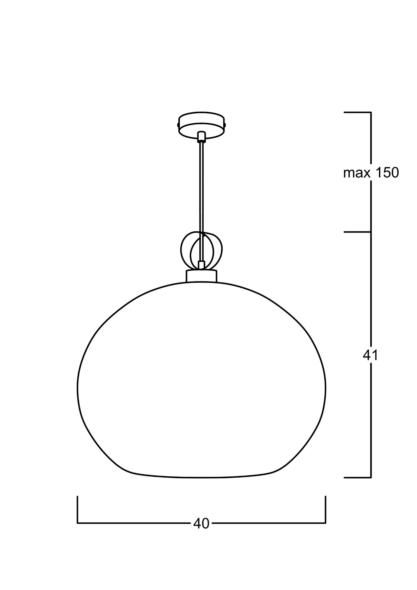 Otto glass pendant honey