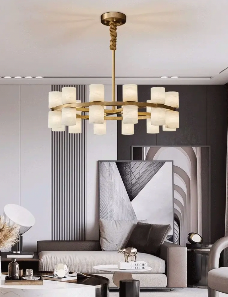 Monaco Alabaster Yuvarlak Avize