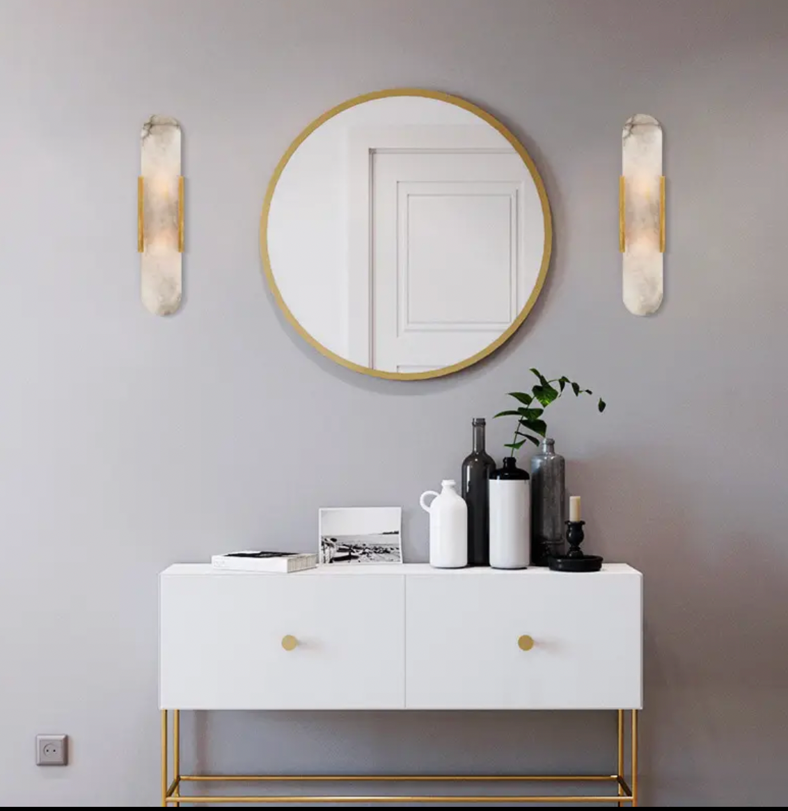 95 cm linear chandelier with spear